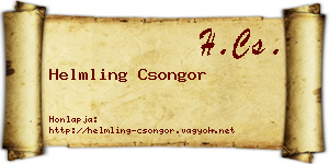 Helmling Csongor névjegykártya